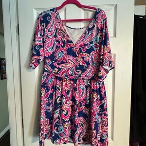 Lilly Pulitzer Pink and Blue Paisley Dress/skort.
